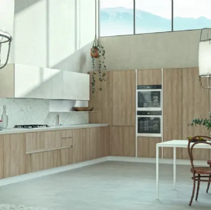 Cucina Moderna Energy comp 04 in Rovere Nordico di Lyons Cucine