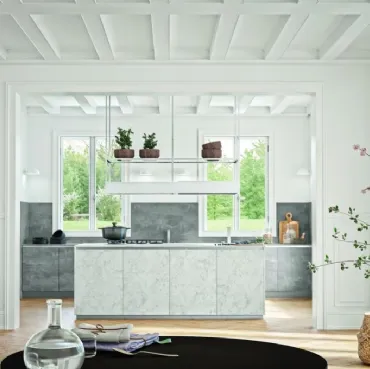 Cucina Moderna Energy comp 07 in Calce Grigia di Lyons Cucine