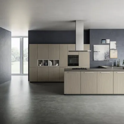 Cucina Moderna Energy comp 09 in Noce Juta di Lyons Cucine