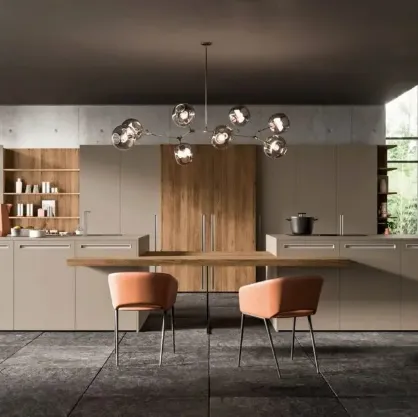 Cucina Moderna con isola Time 01 2023 in melaminico di Gentili Cucine