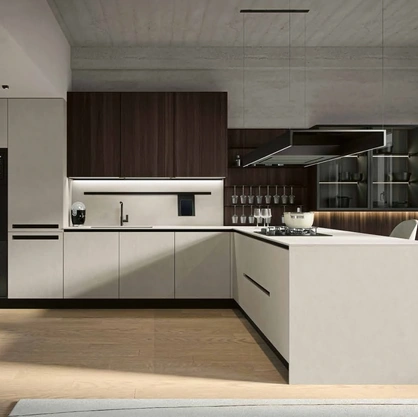 Cucina Moderna con penisola MK10 di Gentili Cucine