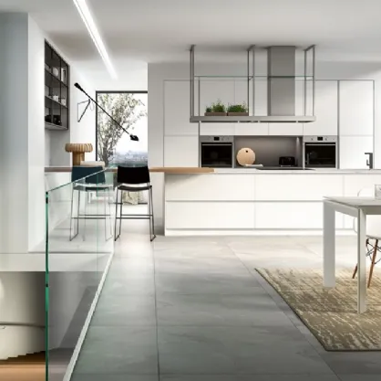Cucina Moderna Sigma comp 10 in Bianco Opaco di Lyons Cucine
