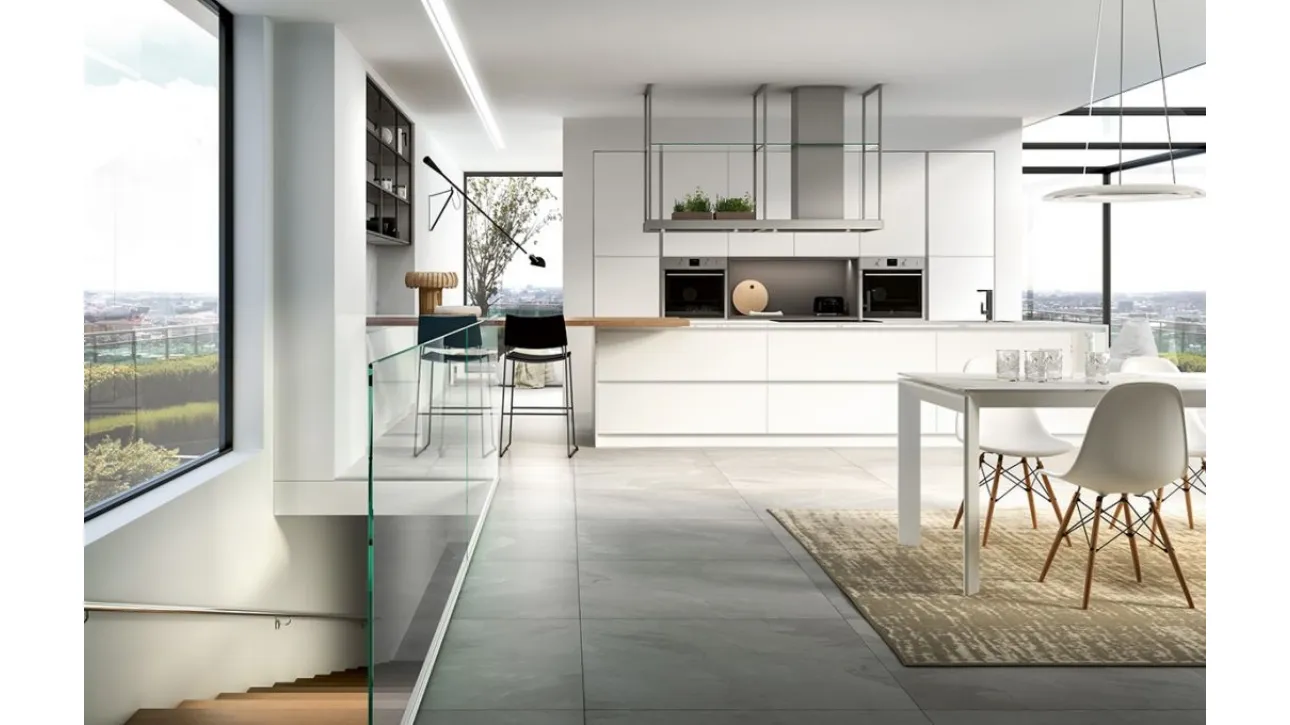 Cucina Moderna Sigma comp 10 in Bianco Opaco di Lyons Cucine