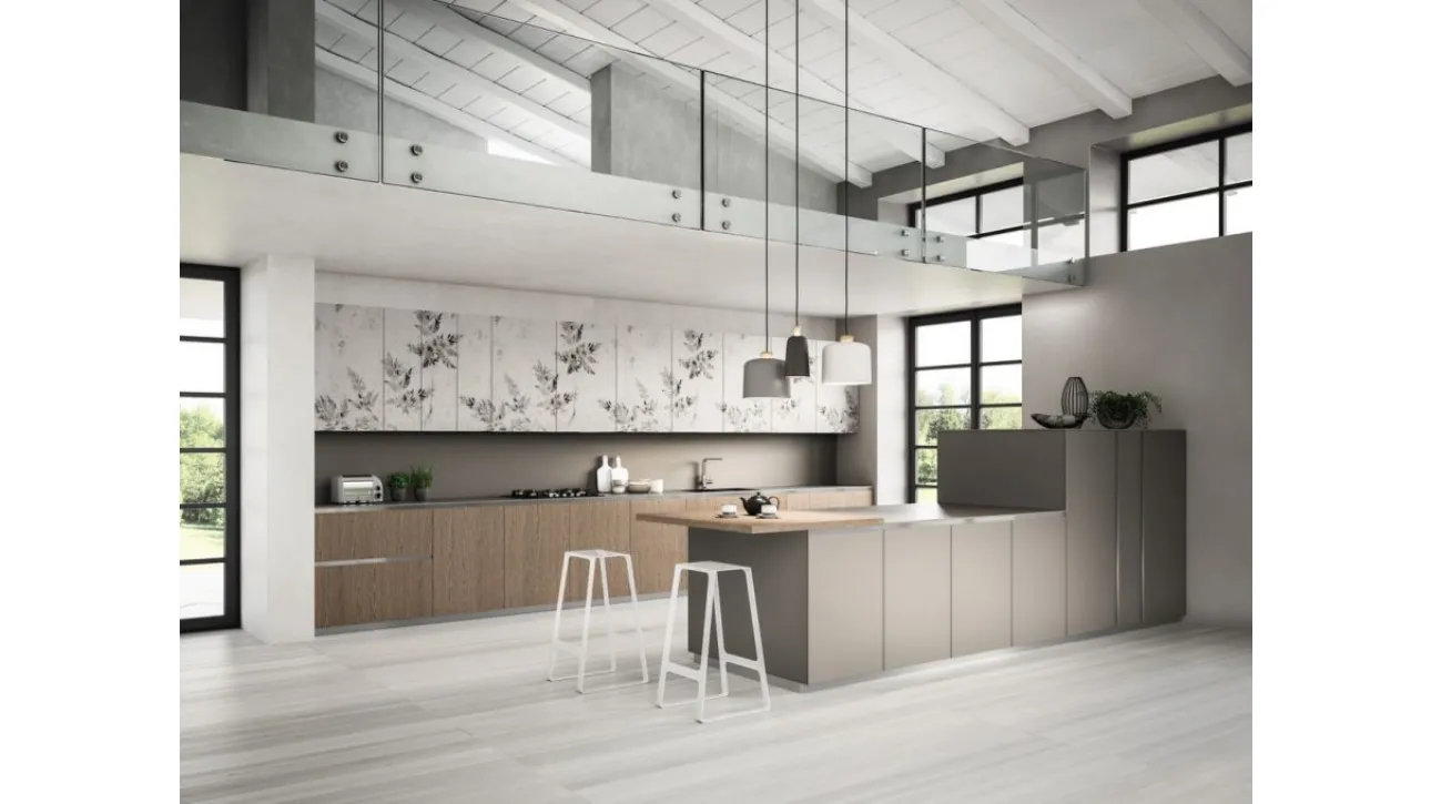 Cucina Moderna Urban comp 12 in Rovere Tabacco di Lyons Cucine