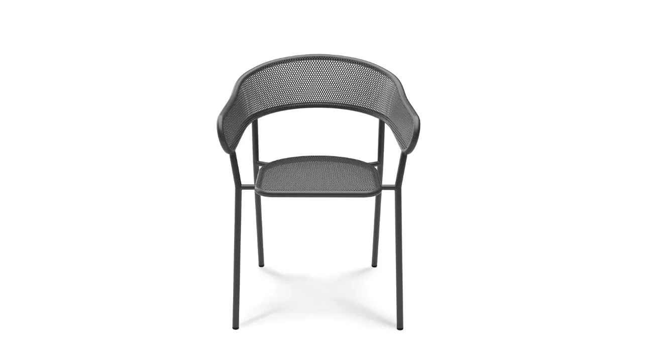 Poltroncina impilabile antracite