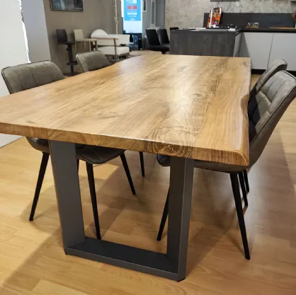 Tavolo con piano in legno massiccio