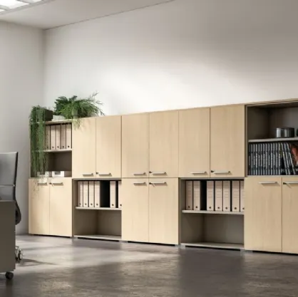 Mobile archivio in rovere chiaro Idra di Walco